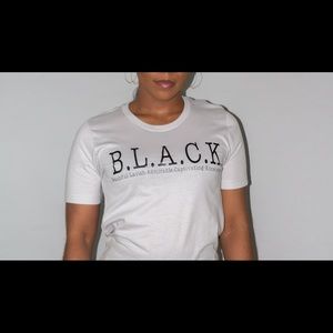 BLACK Acronym T-Shirt Women's Unisex Size XS Gray black history month bhm blm